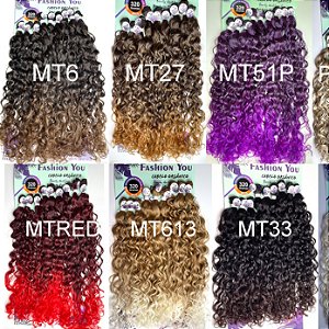 Aplique Tecido Cabelo Orgânico Cacheado 320g 70cm 9telas Fashion You